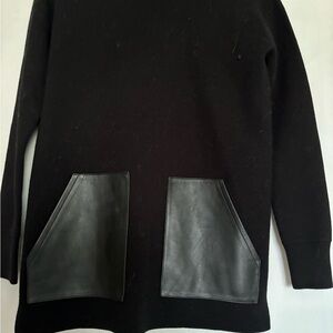 J.Crew Sweater with Leather Pockets